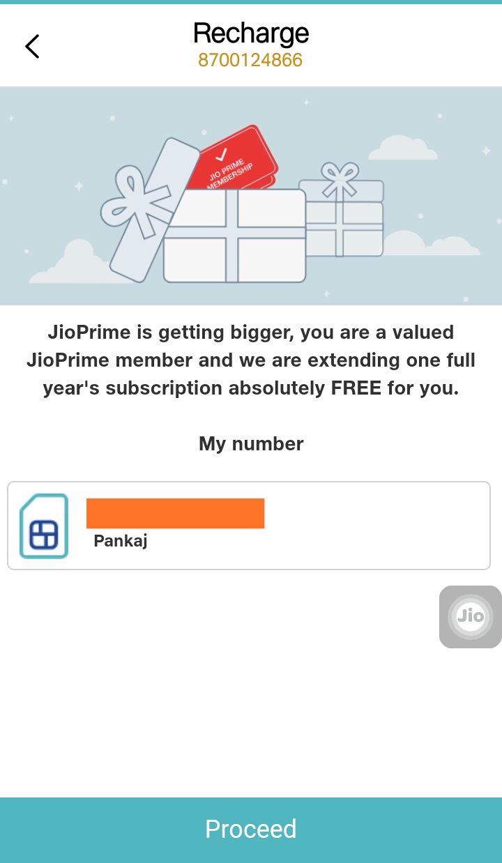 extend Jioprime Service For one year