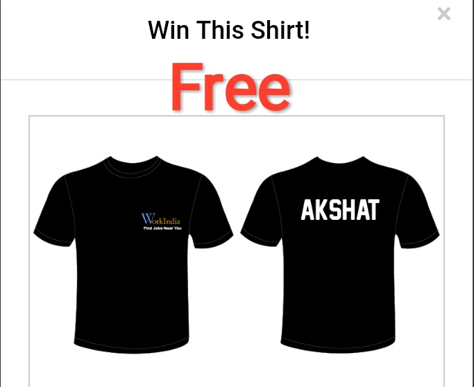 Free T-shirt - Share app with your 10 friends only and get free T-shirt