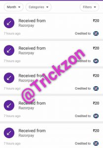 Paytrac app payment Proof