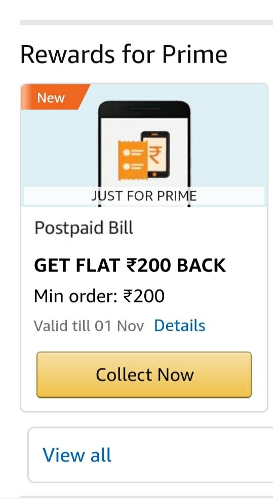 Amazon Postpaid bill offer