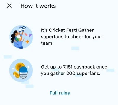 google pay cricket fest